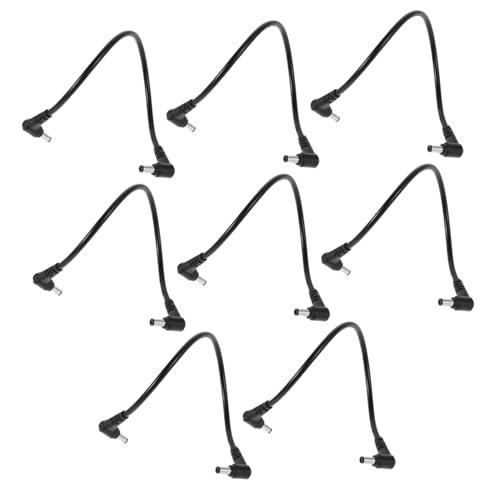 FUTUREORYY 8 Stück Überwachungs-Verlängerungskabel stromkabel verlängerung Netzkabel Gleichstromkabel PVC Black von FUTUREORYY