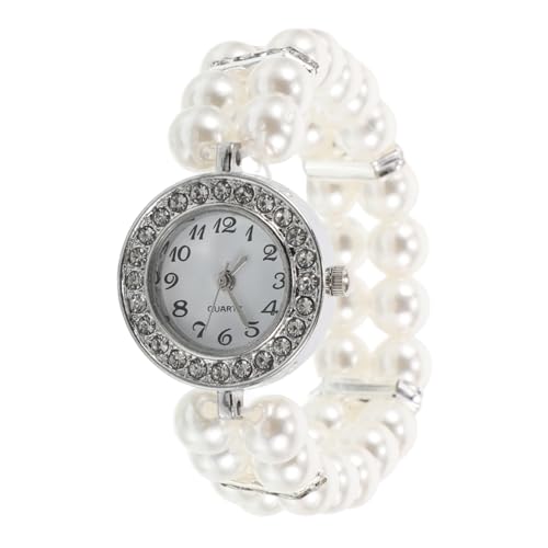 FUTUREORYY Perlenarmbandschmuck Weihnachtsuhren Damen Berny Golduhren Für Damen Reginald Armreifuhren Für Damen Weihnachtsuhren Für Damen Charm-Armbanduhr Weiß Plastik von FUTUREORYY