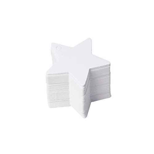 100 Stück sternförmige Kraftpapier-Karten-Etiketten für Weihnachten, Hochzeit 100 Stück sternförmige Kraftpapier-Karten-Etiketten für Weihnachten, Hochzeit von FUUGlan