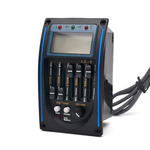5-Band-Equation Preamp Akustikgitarre Tonabnehmer mit Stimmgerät Piezo E-Box Gitarren-Tonabnehmer für satten und verstärkten Klang 5-Band-Equation Preamp Akustikgitarre Tonabnehmer mit Stimmgerät Piezo E-Box Gitarren-Tonabnehmer für satten und verstärkten Klang von FUUGlan