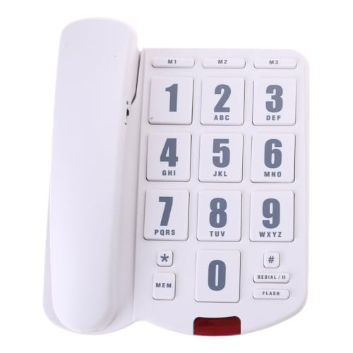 FUUGlan PK3000 Seniorentelefon Festnetztelefon Große Taste Lautsprecher Telefon für LowVisionGroup schwarz/weiß von FUUGlan