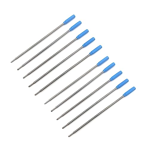 Professionelle Metall-Kugelschreiberminen, 115 mm Länge x 1 mm Spitze, zum Schreiben von Kugelschreibern, 10 Stück von FUUGlan