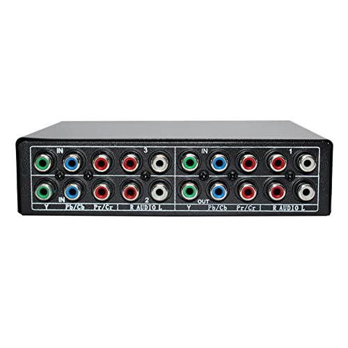 FUUIE RGB Switch Selector 5 RCA 3 Wege YPBPR Kabel Komponenten Switch AV Switcher für PS2 DVD Player TV von FUUIE