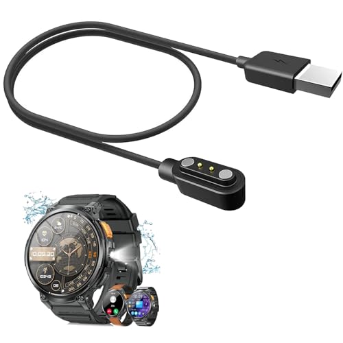 FUVELKRK Kompatibel mit USB-Kabel für Smartwatch BKOHJAJI Herren 1,85 Zoll K66 (2er-Pack) von FUVELKRK