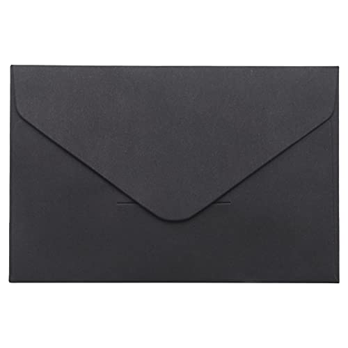 FUWIND 20 x klassische Briefumschläge aus Kraftpapier, blanko, für Hochzeitseinladungen, Geschenkumschläge (schwarz) von FUWIND