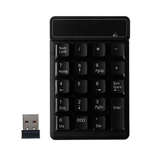 2 4 GHz USB Numerische Tastatur 19 Tasten Nummer Pad Numpad Empfänger Für 7 8 Laptop PC Computer von FUXIU