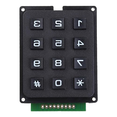 FUZYXIH 3x4 Matrizen Taste Tastatur Tastatur Array Module ABS Kunststoff Tasten 3x4 12 Tasten Membran Taste DIY Kit 4x3 Matrizen Array Keypad von FUZYXIH