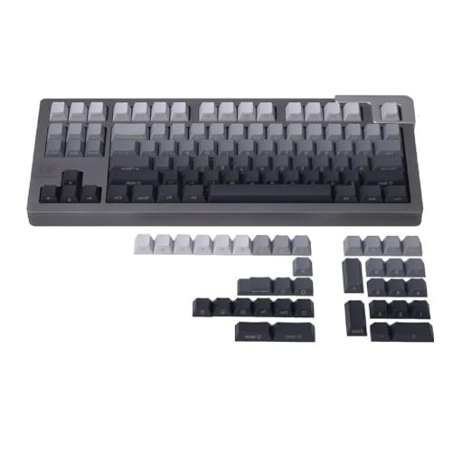 Graue Tastenkappen, Thermo-Sublimation, mechanische Tastatur-Tastenkappen, CherryProfile, dicke PBT-Tastenkappen für 125 Tasten, 125 Tasten, Spiel-Tastatur-Tastenkappen, CherryProfile, dicker von FUZYXIH