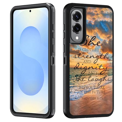 FVAENDHIO Schutzhülle für Galaxy S25 Edge, strapazierfähig, 3-in-1-Hybrid-Schutzhülle in Militärqualität, stoßfest, Fallschutzhülle für Samsung Galaxy S25 Edge 5G, 17 cm (6,7 Zoll) 2025, christliches von FVAENDHIO