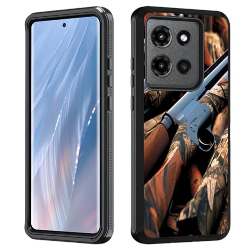 FVAENDHIO Schutzhülle für Moto Edge 5G 2025, strapazierfähig, 3-in-1-Hybrid-Schutzhülle in Militärqualität, stoßfest, Ganzkörper-Schutzhülle für Motorola Moto Edge 5G 2025, Jagd, Camouflage von FVAENDHIO