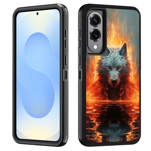 FVAENDHIO Schutzhülle für Samsung Galaxy S25 Edge, strapazierfähig, 3-in-1-Hybrid-Schutzhülle in Militärqualität, stoßfest, Ganzkörper-Schutzhülle für Samsung Galaxy S25 Edge 5G 6,7 Zoll 2025, Fire von FVAENDHIO