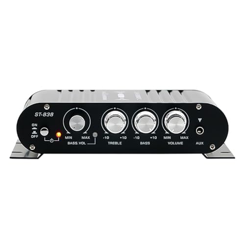 FVZWKHD ST-838 2.1 K HiFi Leistungsverstärker 80W X 2 Stereo Sound Verstärker für Bass mit Subwooferausgang Heimaudio Verstärker Schwarz FVZWKHD ST-838 2.1 K HiFi Leistungsverstärker 80W X 2 Stereo Sound Verstärker für Bass mit Subwooferausgang Heimaudio Verstärker Schwarz von FVZWKHD
