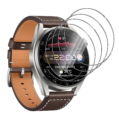 FWKDWHPH [4 Stück Temperglas Schutzfolie für Huawei Watch 3 Pro 48mm,9H Härte,kratzfest,blasenfrei,HD Displayschutzfolie von FWKDWHPH