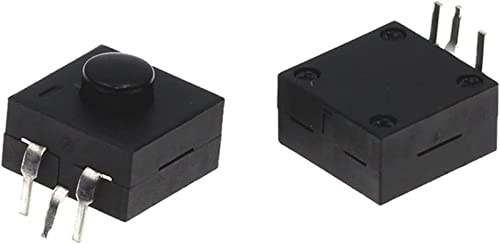 FWTDPNDQ 10 Stück DC 30 V 1 A 3-poliger schwarzer Mini-Drucktastenschalter für Taschenlampe 3 P gebogener 2 Ein-1 Aus-Taschenlampenschalter Mikroschalter von FWTDPNDQ