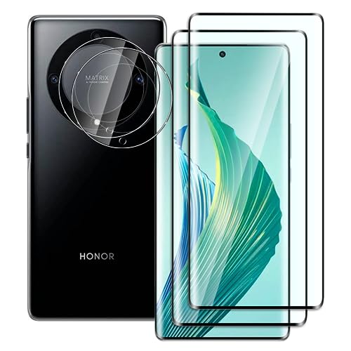 FWang [2+2 Stück] Temperglas Schutzfolie für Honor Magic 5 Lite 5G und Kamera Schutzfolie,3D-Volle Bedeckung,9H Härte,kratzfest,blasenfrei,HD Displayschutz von FWang