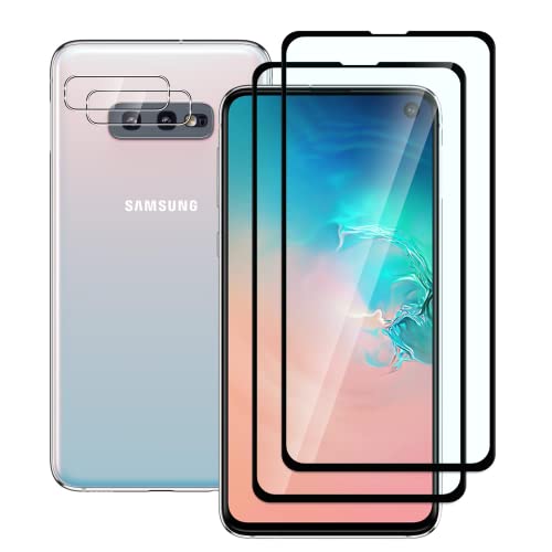 FWang [2+2 Stück] Temperglas Schutzfolie für Xiaomi Samsung Galaxy S10e und Kamera Schutzfolie,9H Härte,kratzfest,blasenfrei,HD Displayschutz von FWang