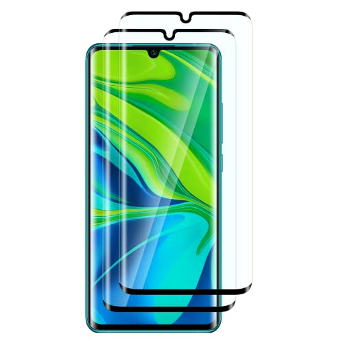 FWang 2 Stück Temperglas Kompatibel mit Xiaomi Mi Note 10/Note 10 PRO/Note 10 Lite,3D Voller Bildschutzfolie,9H Härte,kratzfest,blasenfrei,HD Displayschutzfolie von FWang