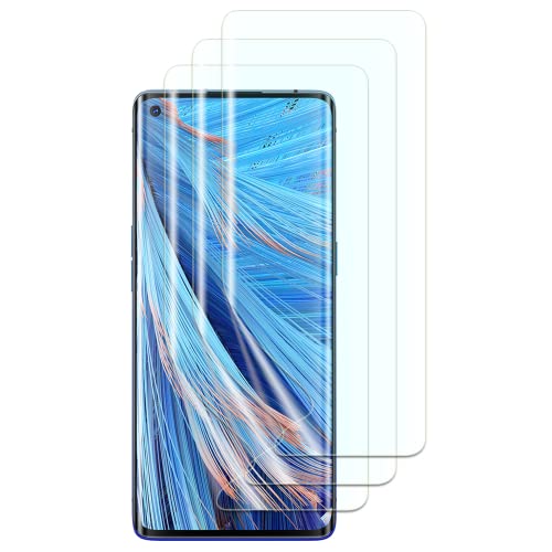 FWang 3 TPU Displayschutzfolie kompatibel mit OPPO Find X2 Neo,Fingerabdruck-Unterstützung,kratzfest,blasenfrei,HD Schutzfolie von FWang