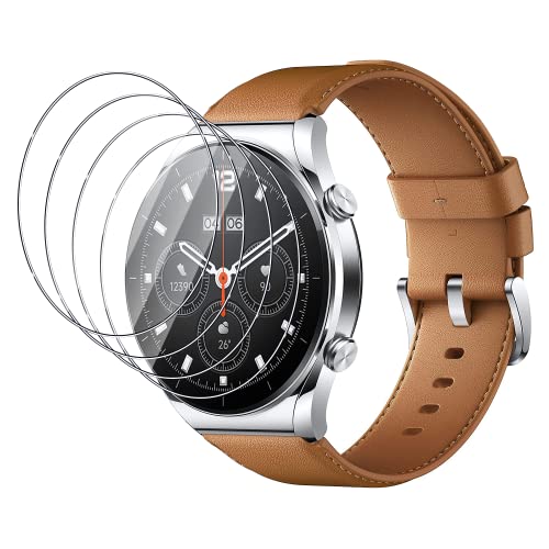 FWang [4 Stück] Temperglas Schutzfolie für Xiaomi Watch S1,9H Härte,kratzfest,blasenfrei,HD Displayschutzfolie von FWang