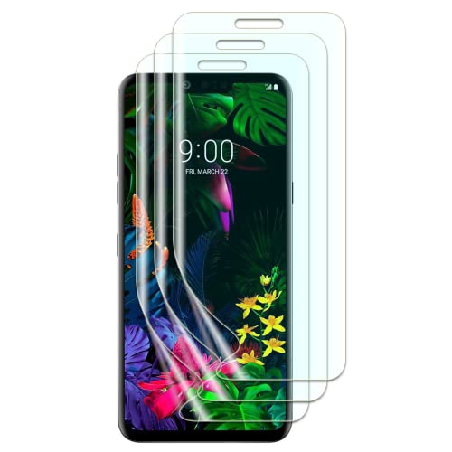 Fwang 3 Stück TPU Displayschutzfolie kompatibel mit LG G8 ThinQ,Fingerabdruck-Unterstützung,kratzfest,blasenfrei,HD Schutzfolie von FWang