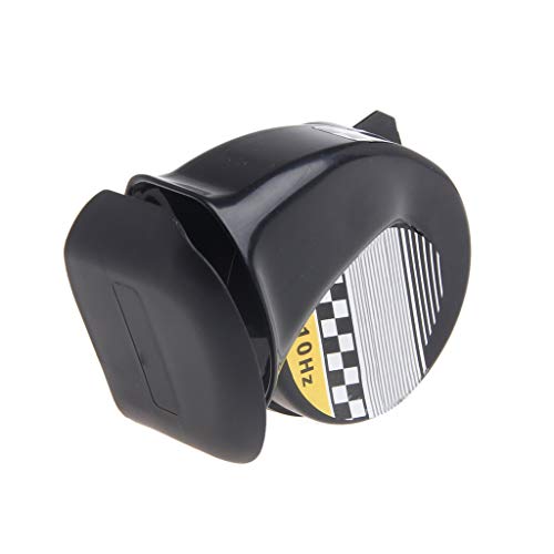 FXCO Universal Wasserdicht Laute Schnecke Luft Horn Sirene 130dB für 12V LKW Motorrad, Black, 12.5 x 8 x 5 cm von FXCO