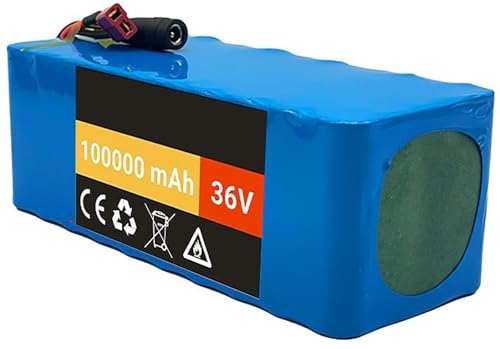 36V 100Ah E-Bike Akku Elektrofahrra Lithium It 42V Ladegerät Für 36V 800W - 250W Motoren 36V 100AH Batterie Wasserdichter PVC-Akku Eingebauter BMS(T) von FXLBYSMM