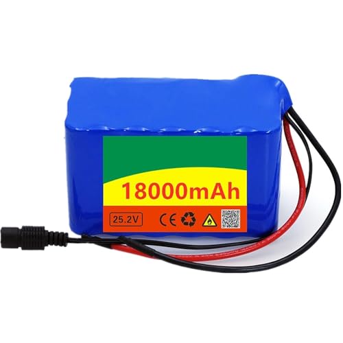 FXLUHAY 25,2 V 18 Ah EBike Li-Ionen-Akku, 18 Ah 6S3P-Akku, Lithium-Akku for Elektrofahrräder(Xt60) von FXLUHAY