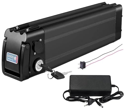 FXLUHAY EBike-Akku 36V 48V 15Ah 18Ah 20Ah, zusammenklappbar, eingebauter Lithium-Akku for Elektrofahrräder, Fahrradmotor mit Ladegerät und BMS(48V 18Ah,2) von FXLUHAY