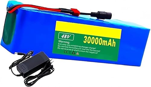 FXLUHAY Lithium-Ionen-Akku for Elektrofahrräder, 48 V 30 Ah, Elektrofahrradakku, Elektrorollermotor, mit 54,6 V 2 A Ladegerät(T) von FXLUHAY