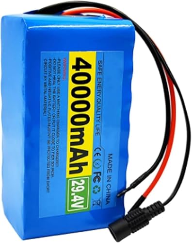 Li-Ionen-Akkupack 29,4 V 40000 mAh for Elektrofahrrad-Moped, elektrisches Li-Ionen-Akkuladegerät for den Austausch von Elektrofahrrädern(XT60) von FXLUHAY