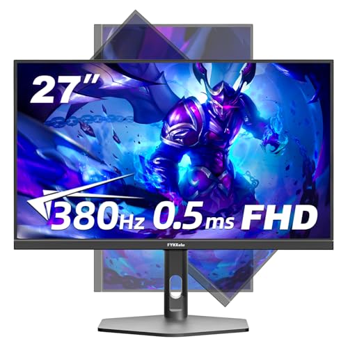 FYHXele Monitor 27 Zoll 380Hz FHD Gaming Monitor Mattes IPS 0.5ms GTG 100% sRGB 16:9 VESA Kompatibel Neigbar Drehbar Höhenverstellbar Lautsprecher Integriert FreeSync Premium DP1.4 HDMI2.0 FYHXele Monitor 27 Zoll 380Hz FHD Gaming Monitor Mattes IPS 0.5ms GTG 100% sRGB 16:9 VESA Kompatibel Neigbar Drehbar Höhenverstellbar Lautsprecher Integriert FreeSync Premium DP1.4 HDMI2.0 von FYHXele