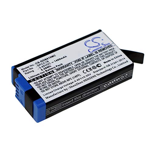 Cameron Sino Akku für GoPro ACBAT-001, Max, Max 360 PN:GoPro SPCC1B 1400mAh / 5.39Wh von FYIOGXG
