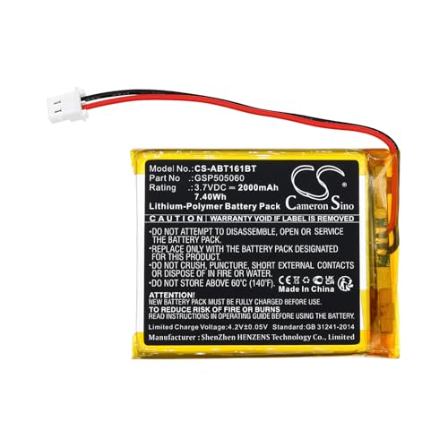 Cameron Sino Ersatz Akku für Abus TVAC16001 PN:Abus GSP505060 2000mAh / 7.40Wh von FYIOGXG
