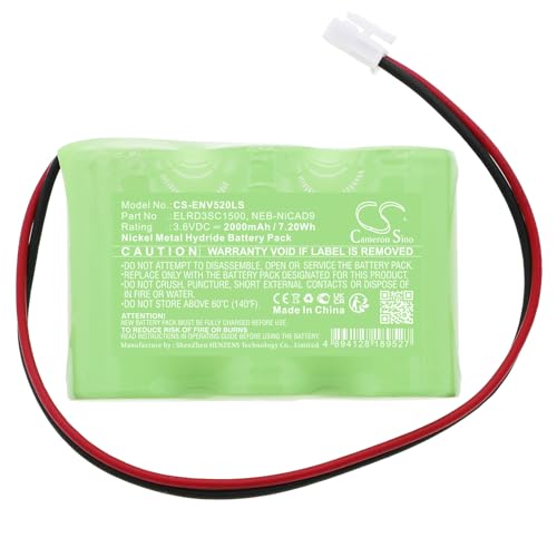 Cameron Sino Ersatz Akku für ELRO NV52 PN:ELRO ELRD3SC1500, NEB-NiCAD9 2000mAh / 7.20Wh Cameron Sino Ersatz Akku für ELRO NV52 PN:ELRO ELRD3SC1500, NEB-NiCAD9 2000mAh / 7.20Wh von FYIOGXG