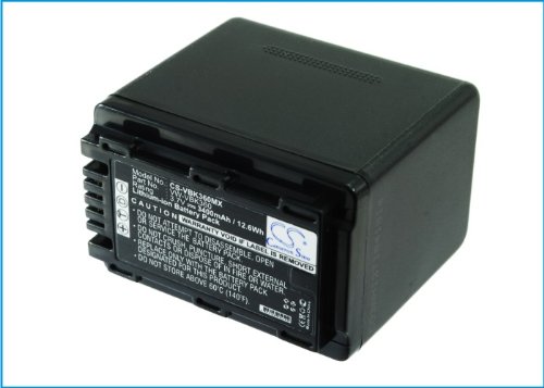 Cameron Sino Ersatz Akku für HC-V10, HDC-TM60, SDR-H85, SDR-H85S, SDR-S50, SDR-S50A, SDR-S50K, SDR-S50N, SDR-T50, SDR-T50K, SDR-T55 PN: VW-VBK360 3400mAh Cameron Sino Ersatz Akku für HC-V10, HDC-TM60, SDR-H85, SDR-H85S, SDR-S50, SDR-S50A, SDR-S50K, SDR-S50N, SDR-T50, SDR-T50K, SDR-T55 PN: VW-VBK360 3400mAh von FYIOGXG
