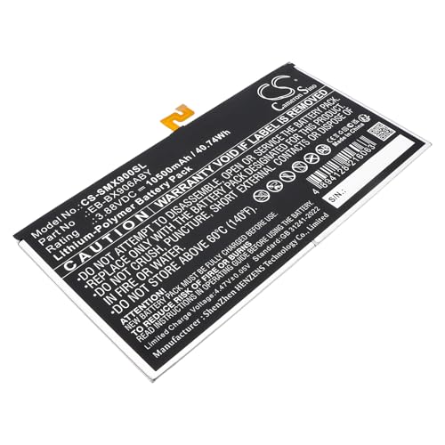 Ersatz Akku für Galaxy Tab S8 Ultra, SM-X900, SM-X906, SM-X906B, SM-X906C, SM-X906N PN: EB-BX906ABY, GH82-27843A 10500mAh / 40.74Wh Ersatz Akku für Galaxy Tab S8 Ultra, SM-X900, SM-X906, SM-X906B, SM-X906C, SM-X906N PN: EB-BX906ABY, GH82-27843A 10500mAh / 40.74Wh von FYIOGXG