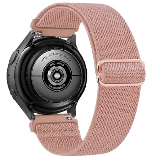 Ersatzarmband für Garmin Vivoactive 4S/Vivomove 3S/Venu 3S/Venu 2S, Forerunner 255S/255S Music/265S, Nylon Elastic Armbänder Uhrenarmband, 18mm Armband für Huawei Watch GT 4 41mm (Pink) von FYISWHO