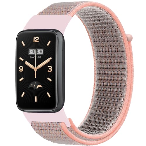 FYISWHO Nylon Armbänder für Xiaomi Smart Band 7 Pro,Sport Armband Uhrenarmband,Ersatzarmband für Xiaomi Smart Band 7 Pro (Pinkk) von FYISWHO