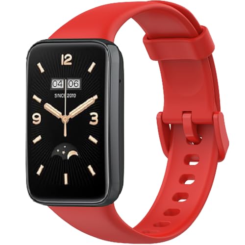 FYISWHO Silikon Armbänder für Xiaomi Smart Band 7 Pro,Sport Armband Uhrenarmband,Ersatzarmband für Xiaomi Smart Band 7 Pro (Red) von FYISWHO