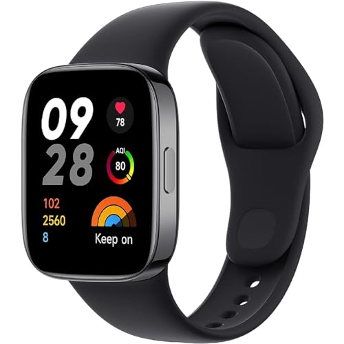 FYISWHO Silikon Ersatzarmband für Redmi Watch 3 Active, Sport Armbänder Armband, Uhrenarmband für Xiaomi Redmi Watch 3 Active (Black) von FYISWHO