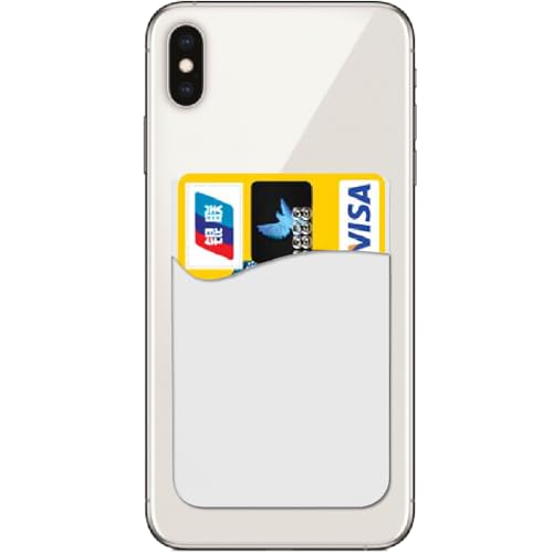 Handy Kartenhalter Universal,Kartenhülle für Samsung Galaxy a50 a51 a52 a52s a53 a54 a70 a71 a72 a80 a81 a90 a91, Silikon Kreditkarten Tasche für Galaxy a30 a31 a32 a33 a34 a40 a41 a42 (White) von FYISWHO