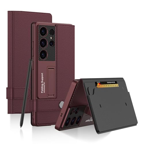 Brieftaschen-Hülle für Samsung Galaxy S25 Ultra/S25 Plus/S25, mit Kartenhalter, kabellosem Laden, Rundumschutz, Klappständer, Lederhülle.,S25 Plus,Red Brieftaschen-Hülle für Samsung Galaxy S25 Ultra/S25 Plus/S25, mit Kartenhalter, kabellosem Laden, Rundumschutz, Klappständer, Lederhülle.,S25 Plus,Red von FYLTWUK