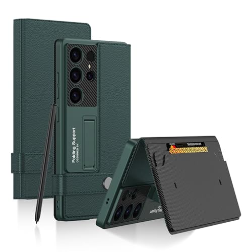 Brieftaschen-Hülle für Samsung Galaxy S25 Ultra/S25 Plus/S25, mit Kartenhalter, kabellosem Laden, Rundumschutz, Klappständer, Lederhülle.,S25 Ultra,Green Brieftaschen-Hülle für Samsung Galaxy S25 Ultra/S25 Plus/S25, mit Kartenhalter, kabellosem Laden, Rundumschutz, Klappständer, Lederhülle.,S25 Ultra,Green von FYLTWUK