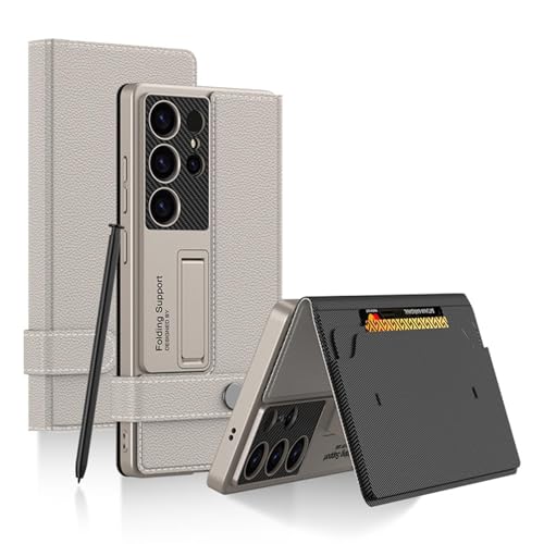Brieftaschen-Hülle für Samsung Galaxy S25 Ultra/S25 Plus/S25, mit Kartenhalter, kabellosem Laden, Rundumschutz, Klappständer, Lederhülle.,S25 Ultra,Grey Brieftaschen-Hülle für Samsung Galaxy S25 Ultra/S25 Plus/S25, mit Kartenhalter, kabellosem Laden, Rundumschutz, Klappständer, Lederhülle.,S25 Ultra,Grey von FYLTWUK