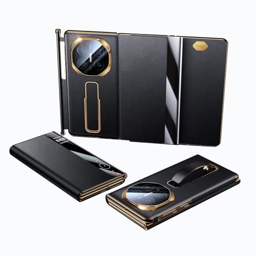 Echtlederhülle für Huawei Mate XT, Handschlaufe, Halterung, Luxus-Schutzhülle, Sichtfenster, Flip-Folio, Business-Hülle, stoßfest Echtlederhülle für Huawei Mate XT, Handschlaufe, Halterung, Luxus-Schutzhülle, Sichtfenster, Flip-Folio, Business-Hülle, stoßfest von FYLTWUK