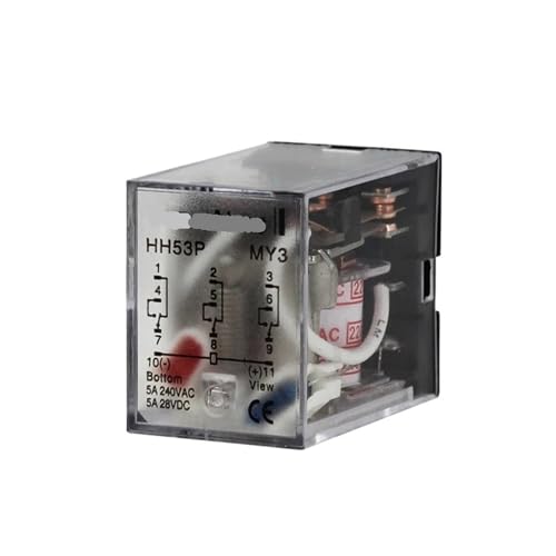 Electromagnetic Coil General DPDT Power Relay MY3NJ DPDT 11Pins HH53P DC12V 24V AC220V Miniature Relay & PYF08A Base(DC,12V with Base) von FYLTWUK