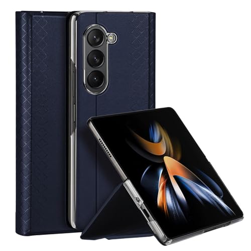 FYLTWUK Brieftaschenetui für Samsung Galaxy Z Fold 6, mit Kartensteckplatz, Ständer, kabelloser Ladeschale, Leder, Magnetverschluss, Telefonabdeckung,Blue FYLTWUK Brieftaschenetui für Samsung Galaxy Z Fold 6, mit Kartensteckplatz, Ständer, kabelloser Ladeschale, Leder, Magnetverschluss, Telefonabdeckung,Blue von FYLTWUK