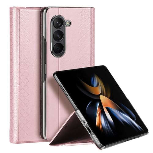 FYLTWUK Brieftaschenetui für Samsung Galaxy Z Fold 6, mit Kartensteckplatz, Ständer, kabelloser Ladeschale, Leder, Magnetverschluss, Telefonabdeckung,Pink FYLTWUK Brieftaschenetui für Samsung Galaxy Z Fold 6, mit Kartensteckplatz, Ständer, kabelloser Ladeschale, Leder, Magnetverschluss, Telefonabdeckung,Pink von FYLTWUK