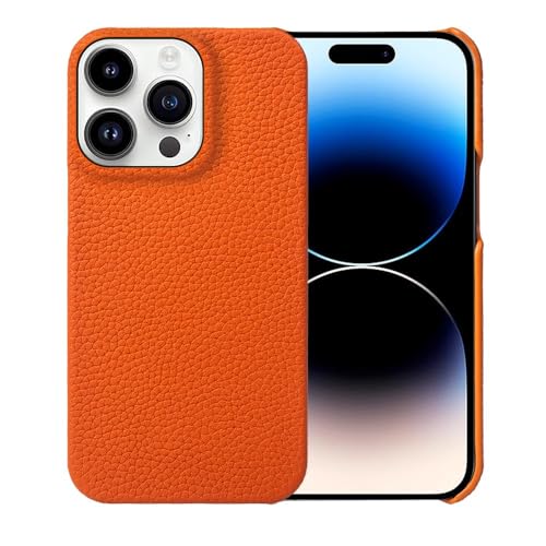FYLTWUK Hülle für iPhone 16 Pro Max/16 Pro/16 Plus/16, kratzfestes Mikrofaserfutter, stoßfeste Hülle, schlanke Schutzhülle aus echtem Leder, 16 pro,Orange FYLTWUK Hülle für iPhone 16 Pro Max/16 Pro/16 Plus/16, kratzfestes Mikrofaserfutter, stoßfeste Hülle, schlanke Schutzhülle aus echtem Leder, 16 pro,Orange von FYLTWUK