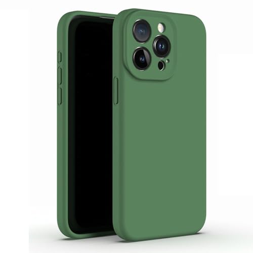 FYLTWUK Ultradünne Hülle für iPhone 16/16 plus/16 pro/16 pro max, mit Bildschirmkamera-Objektivschutz, Premium-Softcover, echte Flüssigsilikonhülle, 16 pro,Green FYLTWUK Ultradünne Hülle für iPhone 16/16 plus/16 pro/16 pro max, mit Bildschirmkamera-Objektivschutz, Premium-Softcover, echte Flüssigsilikonhülle, 16 pro,Green von FYLTWUK